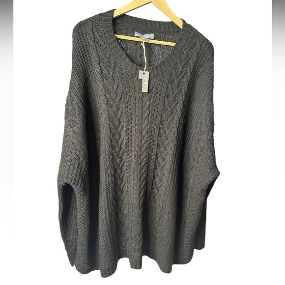 Natural Reflections | Cable Knit Sweater | Gray | Acrylic | XXL - Picture 2 of 6